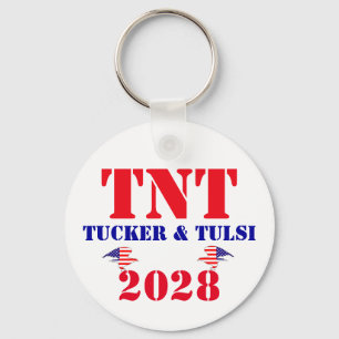 TNT Campaign Tucker & Tulsi 2028 USA President Key Ring