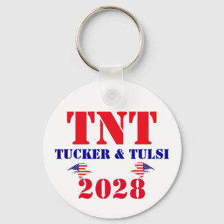 TNT Campaign Tucker & Tulsi 2028 USA President Key Ring