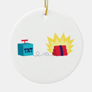 TNT Explosives Ceramic Ornament