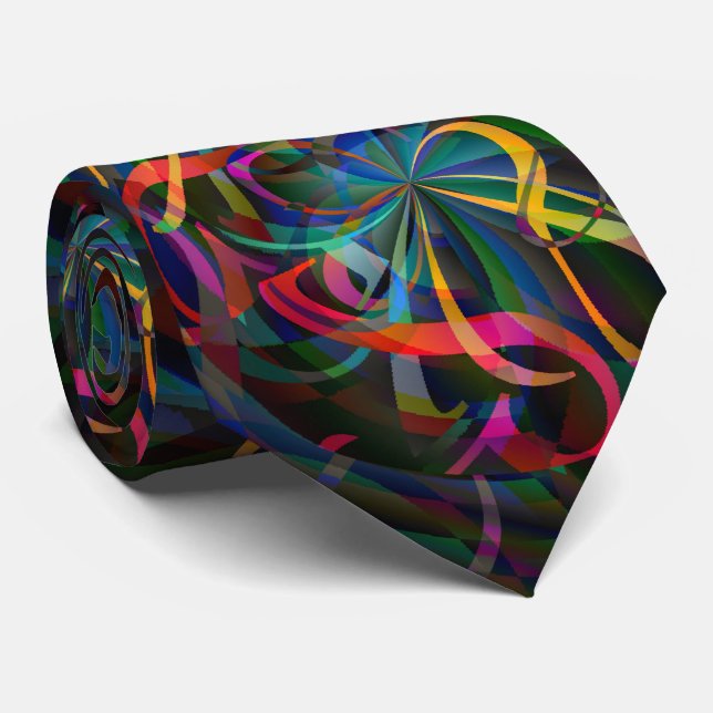 TNT for the Brain Cool Modern Abstract Art Tie (Rolled)