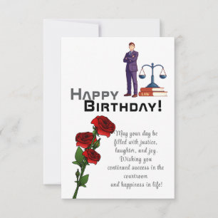 To a brilliant lawyer's birthday card
