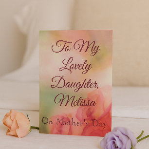 To a daughter on Mother's day Card