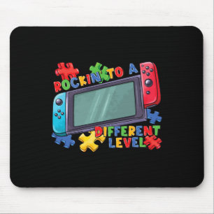 To A Different Level Gamer 2024 Video Game Autism Mouse Pad