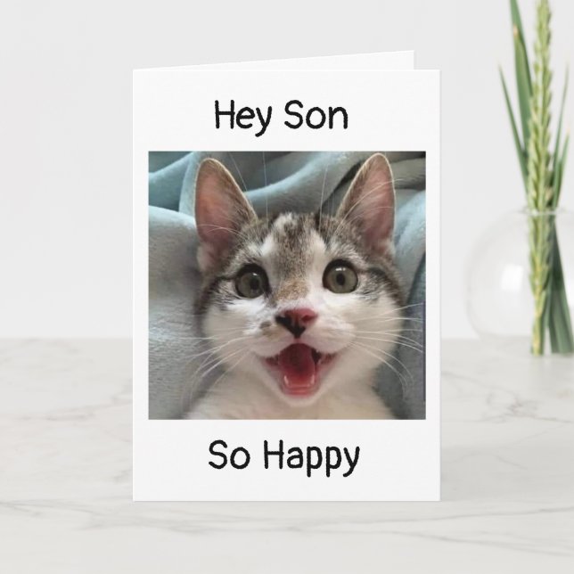 TO A GREAT SON ON BIRTHDAY! CARD (Front)