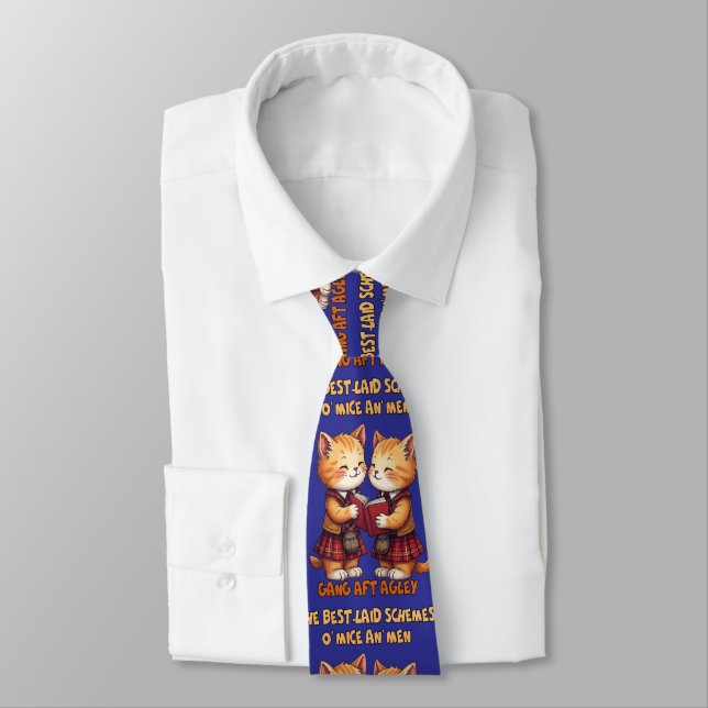 To A Mouse Orange Cats Reciting Burns Tie (Tied)