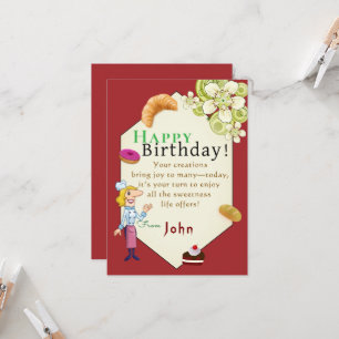 To a pastry chef card