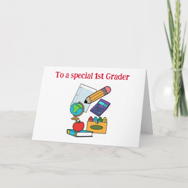 **TO A SPECIAL 1st GRADER** Card (Front)