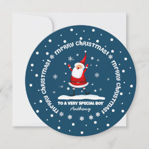 To a Special Boy from Santa Claus Christmas Holiday Card