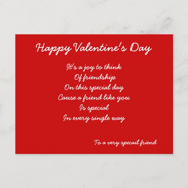 To a very specail friend-valentine's cards (Front)