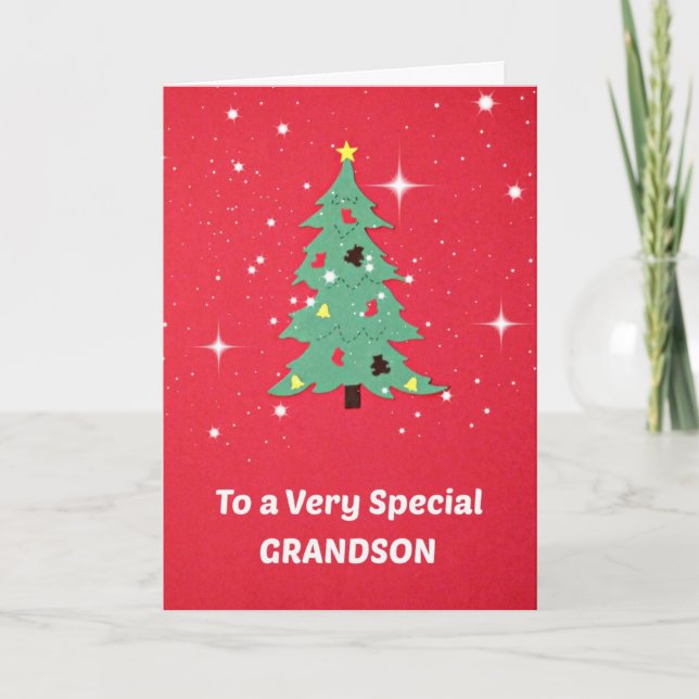 To a Very Special Grandson Holiday Card (Front)