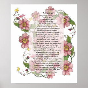 To A Wild Rose Poem Poster