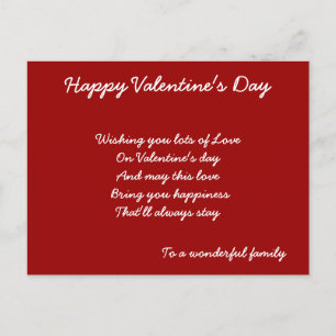To a wonderful family valentines cards