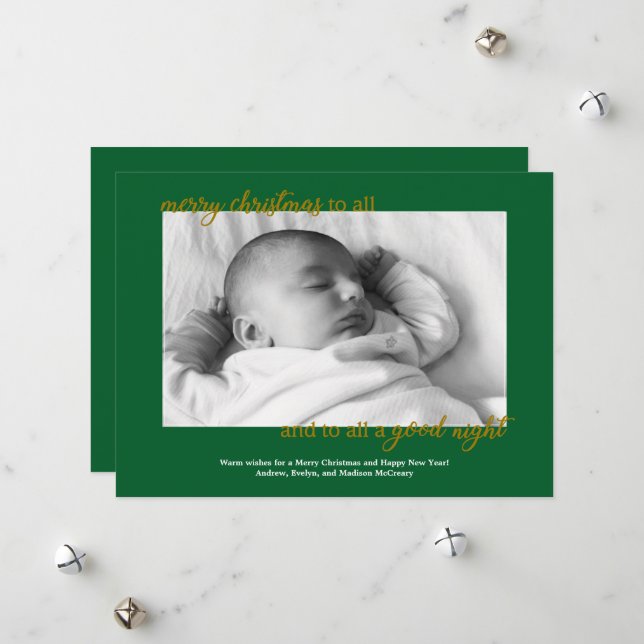 To All a Good Night Christmas Card (Front/Back In Situ)