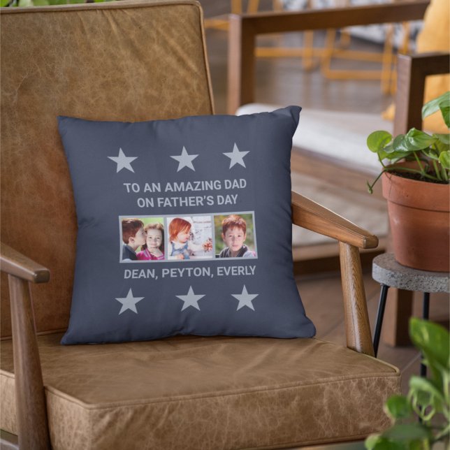To an Amazing Dad on Father’s Day Custom Photos Cushion (Creator Uploaded)