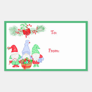 To and From Christmas Gnome Festive Gift Tag
