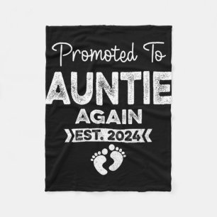 To Auntie Again Est 2024 Pregnancy Announcement 1  Fleece Blanket