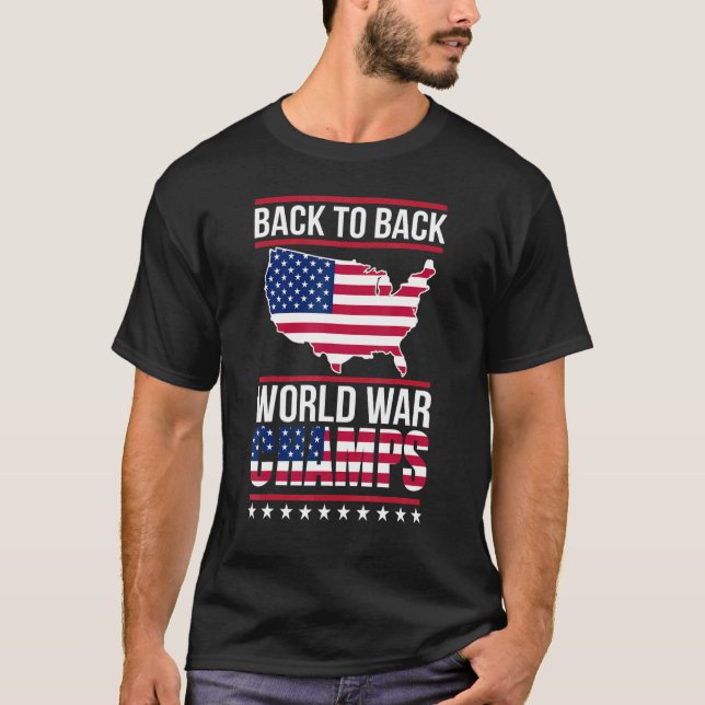 To Back World W A R Champs Usa Political T-Shirt (Front)