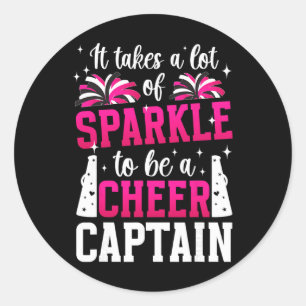 To Be A Cheer Captain Cheerleader Captain Classic Round Sticker