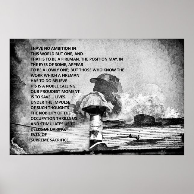 To Be a Fireman Poster (Front)