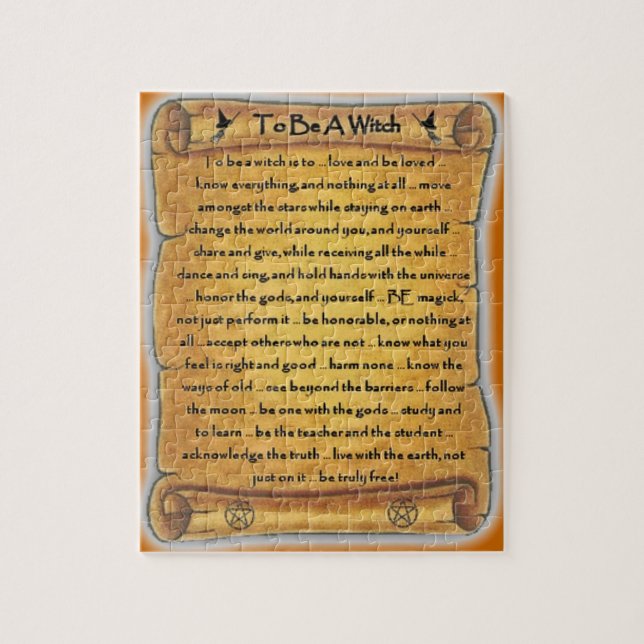 To Be A Witch Pagan Puzzle (Vertical)