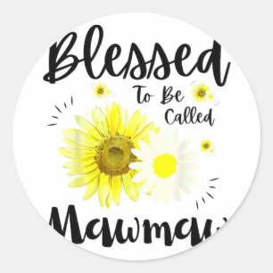 To Be Called Mawmaw Women Floral Cute Mothers Day  Classic Round Sticker