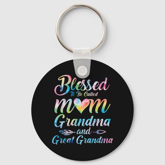 To Be Called Mum Grandma Great Grandma Mother's Da Key Ring (Front)
