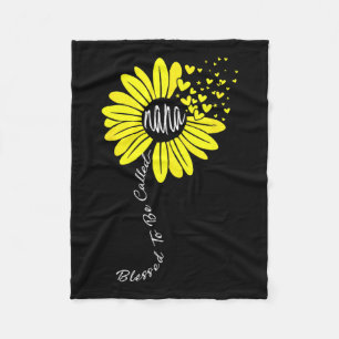 To Be Called Nana Happy Mothers Day Sunflower Fami Fleece Blanket