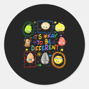 To be different autism awareness autistic puzzle classic round sticker