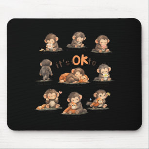 to Be Different Autism Awareness Baby Monkey Punch Mouse Pad