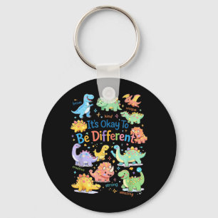 to Be Different Autism Awareness Dinosaur T-Rex Key Ring