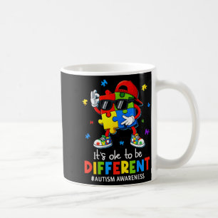 to Be Different Dabbing Puzzle Autism Awareness Coffee Mug