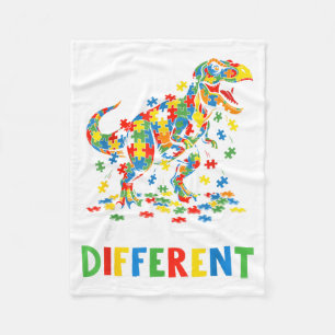 to Be Different Dinosaur Autism Awareness Kids Fleece Blanket