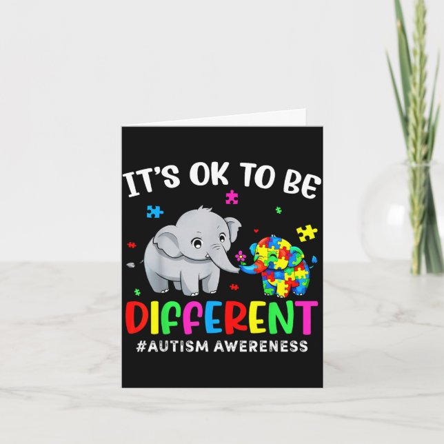 To be different elephant for mum dad teachersTo be Card (Front)