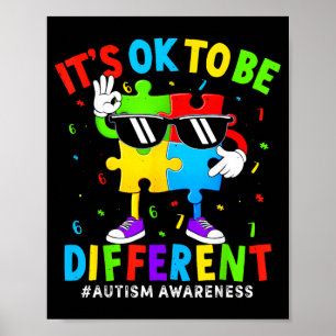 to Be Different for Mum Kids Women Autism Poster