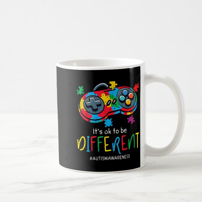 to Be Different Gaming Controller Autism Men Boy Coffee Mug (Right)