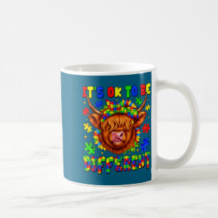To be different highland cow puzzle autism coffee mug