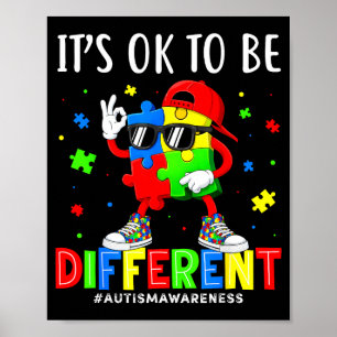 To be different puzzle for mom dad teachers autism poster
