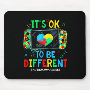 to Be Different Video Game Autism Awareness Boy Mouse Pad