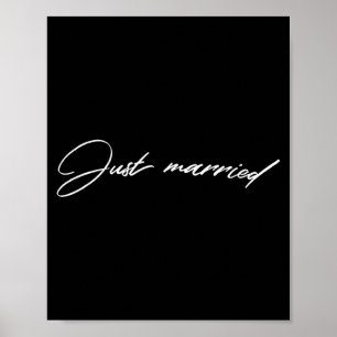 To Be Just Married Newlywed Wedding Celebration Poster