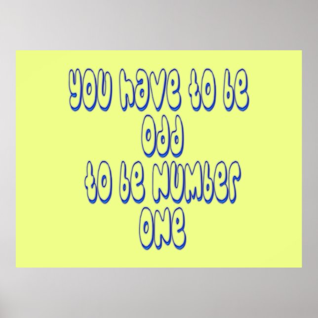 To be Number One Poster (Front)