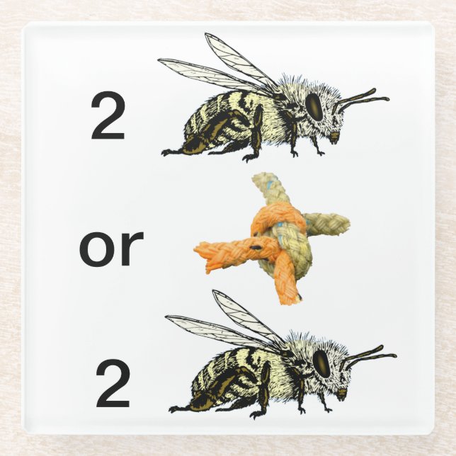 To be or not to be glass coaster (Front)