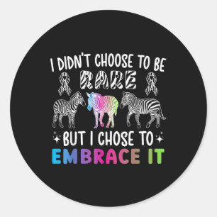 To Be Rare Disease Awareness Rare Disease Warrior Classic Round Sticker