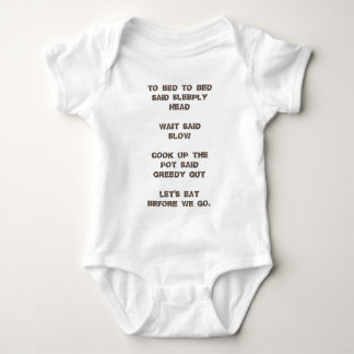 To Bed / Baby Jersey Bodysuit