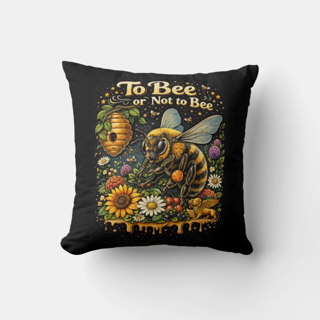 To Bee or Not to Bee Cushion (Front)