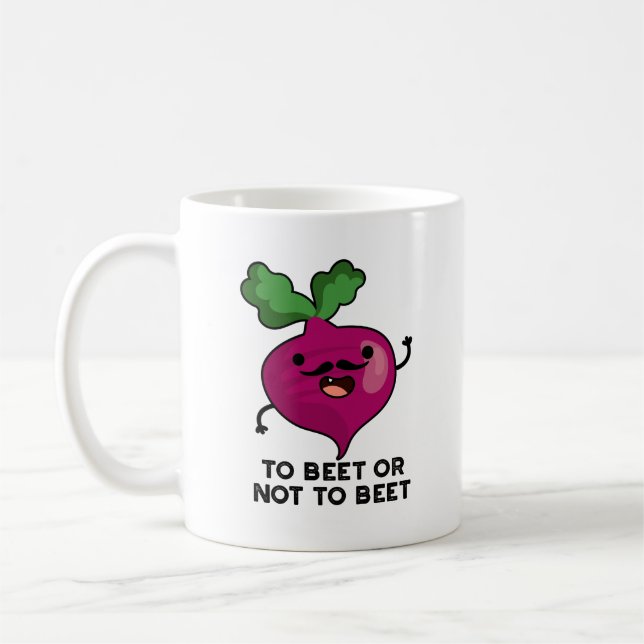 To Beet Or Not To Beet Funny Shakespeare Pun  Coffee Mug (Left)
