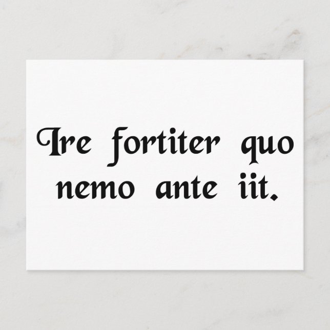 To boldly go where no man has gone before. postcard (Front)