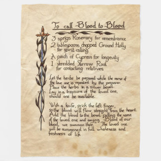 To Call Blood To Blood Fleece Blanket
