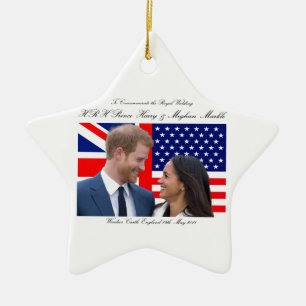 To Commemorate the Royal Wedding Harry and Meghan Ceramic Ornament