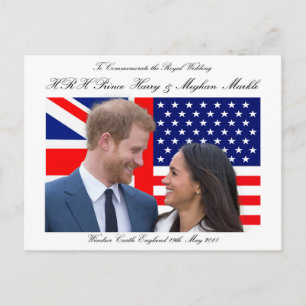 To Commemorate the Royal Wedding Harry and Meghan Postcard