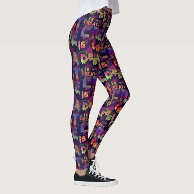 to CREATE is to DESTROY Graffiti Printed Leggings (Right)